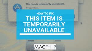 How To Fix This Item Is Temporarily Unavailable Please Try Again