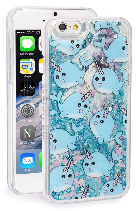 Skinnydip Narwhal Glitter Liquid Iphone 6 And 6s Case Nordstrom