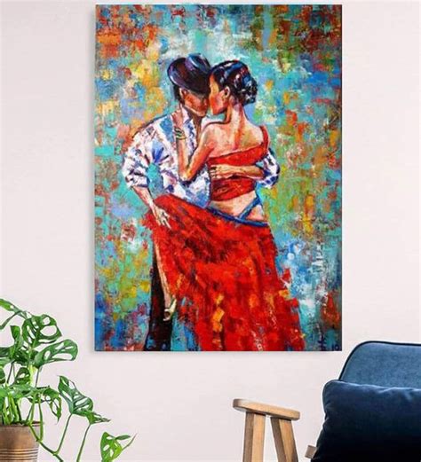 Buy Original Handmade Couple Together Oil Painting On Canvas By