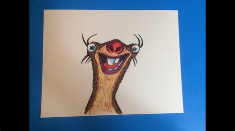 How To Draw Sid The Sloth Youtube
