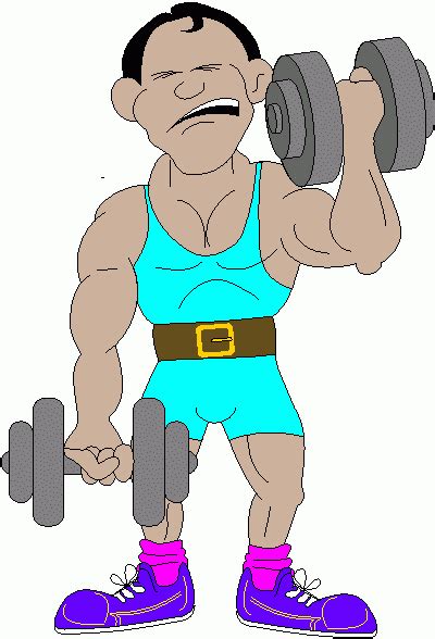 Cartoon Weight Lifting Clipart Strong Weightlifting Brain Clip Art
