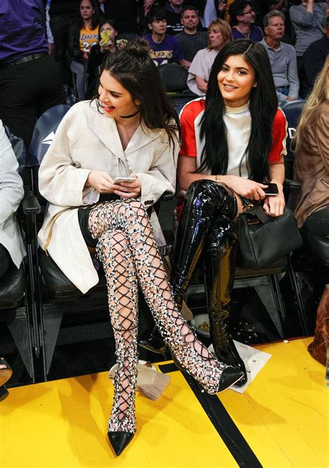 Kendall Jenners Over The Knee Boots At Basketball Games