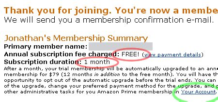 Amazon has partnered with chase, so you'll use chase's online portal to manage just about everything: How To Get A Free Month of Amazon Prime — My Money Blog