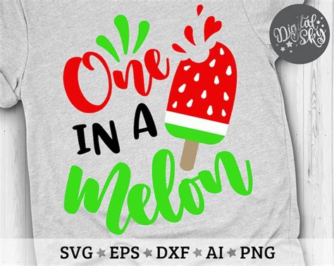 One In A Melon Svg Watermelon Popsicle Svg Watermelon Svg Etsy