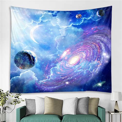 Galaxy Tapestry Universe Starry Sky Tapestry Wall Hanging Etsy