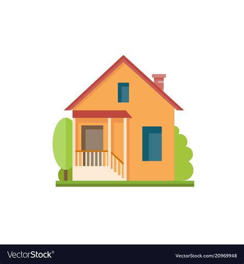 House Flat Icon Royalty Free Vector Image Vectorstock
