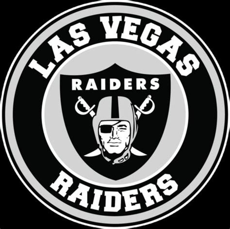 Las Vegas Raiders Circle Logo Vinyl Decal Sticker Choose Size 3 12