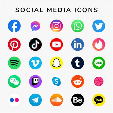 Social Media Logos Svg Bundle Social Network Social Media Etsy Uk