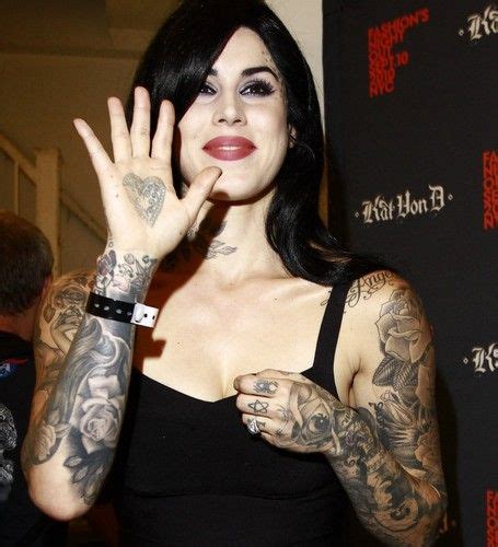 Kat Von D Is Another Star With Several Tattoos All Over Her Body This