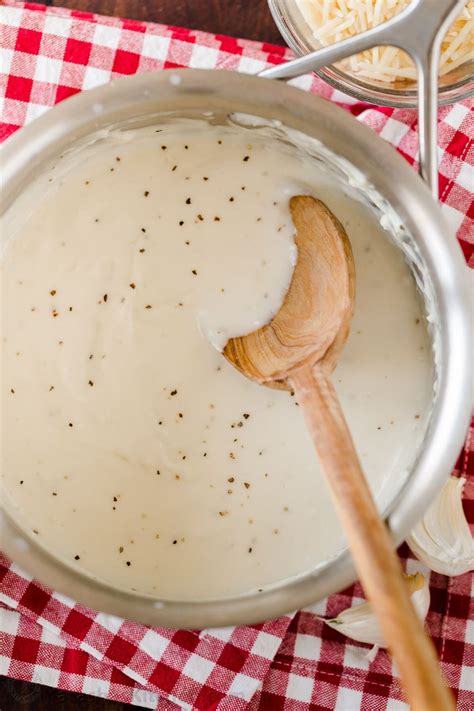 This White Pizza Sauce Is Essentially An Easy Garlic Alfredo Sauce It