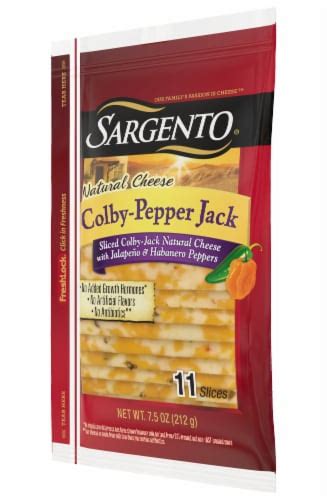 Sargento Natural Colby Pepper Jack Cheese Slices Ct Oz