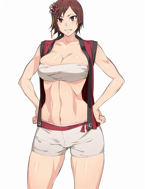 Hiiragi Yuuichi Kazama Asuka Namco Tekken Highres 1girl Breasts Brown Hair Cleavage