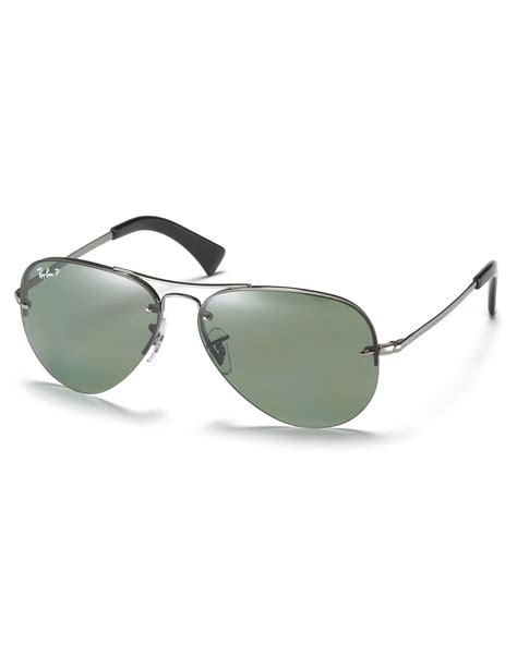 Ray Ban Rimless Aviator Sunglasses 59mm In Metallic For Men Lyst