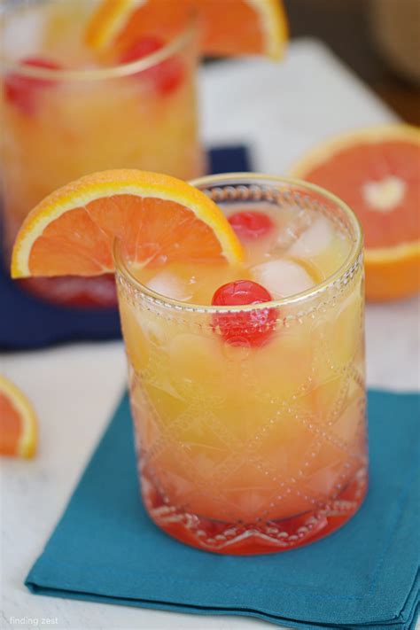 Tequila Sunrise Mocktail Easy Non Alcoholic Drink Recipe Finding Zest