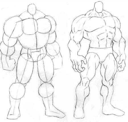 Dibujar Personajes Manga con Músculos Semi Perfil Human Figure