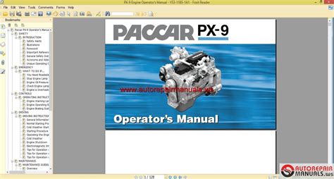 Paccar Engine Manuals Paccar Px 9 Engine Operator Manual Auto Repair