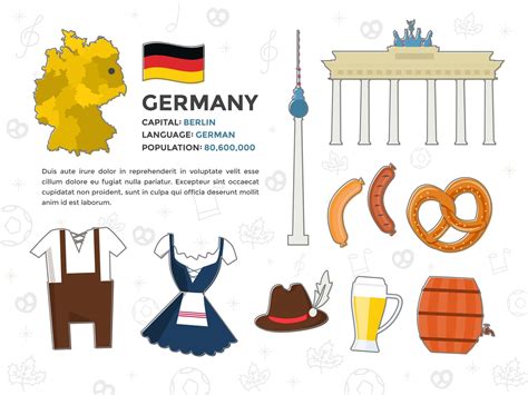 Germany Elements Illustration Set Vector Download