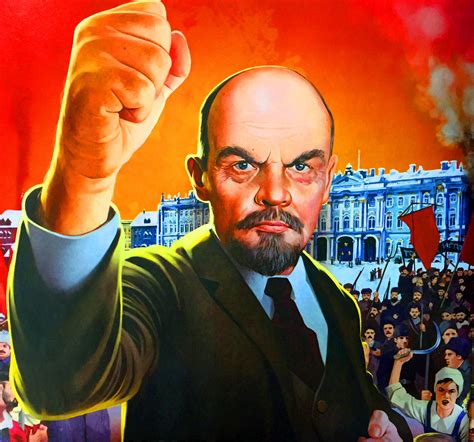 Lenin Leading The Red October Revolution Soviet History Russian