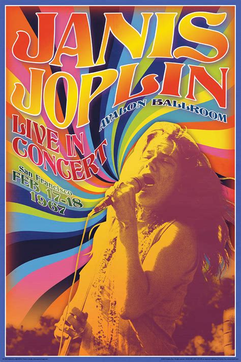 Janis Joplin Concert Wall Poster Willis Music Store