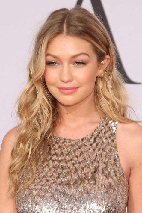 Gigi Hadid Buttery Blonde With Root Smudge Honey Hair Color