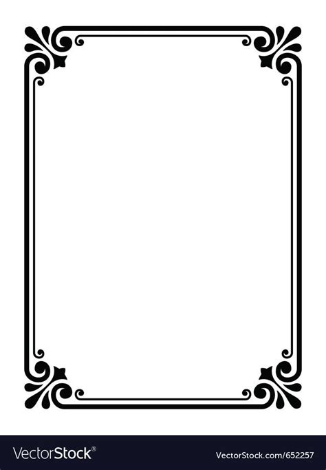 Simple Ornamental Decorative Frame Royalty Free Vector Image Boarder