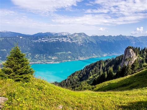 Lake Brienz Alpine Lake In The Bernese Oberland In Switzerland Stock