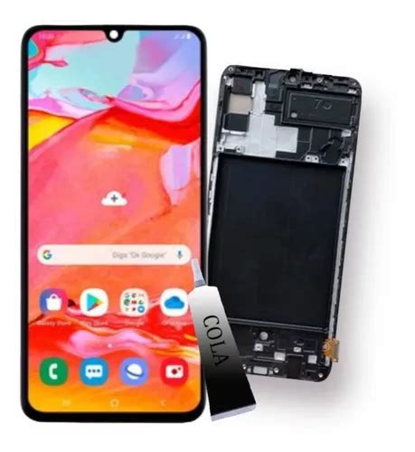 Tela Frontal Display Lcd Para Galaxy A A C Aro Cola Escorrega