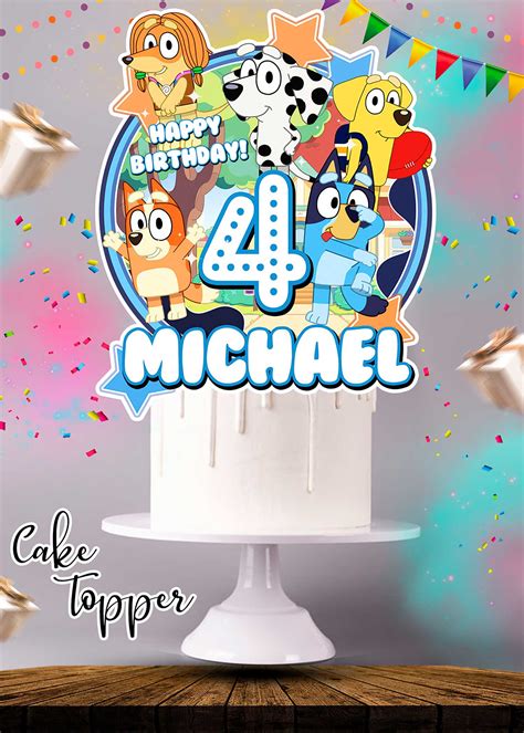 Bluey Cake Topper Digital And Printable
