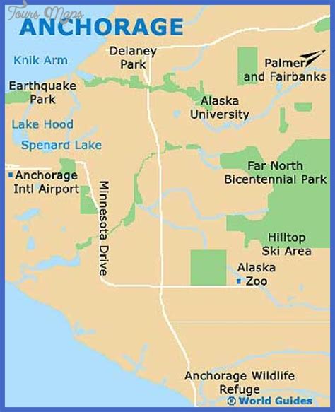 Anchorage Municipality Map Tourist Attractions