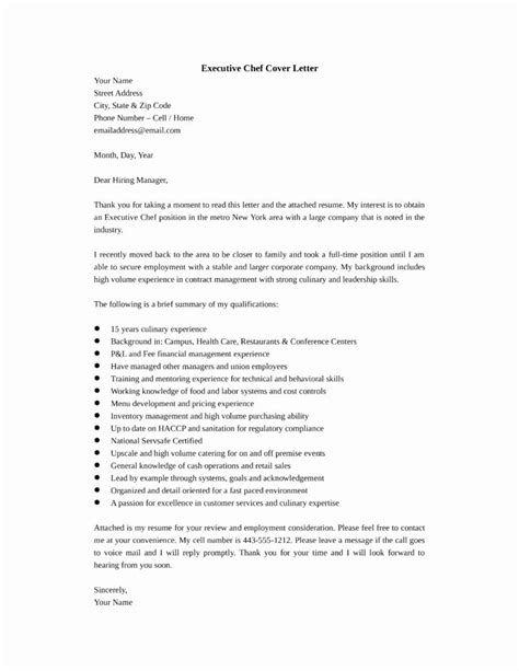 Remember, working in the culinary profession is a competitive world so you must be straight to the point and spend time writing your cover letter. Cover Letter for Chef New Sample Cover Letter for ...