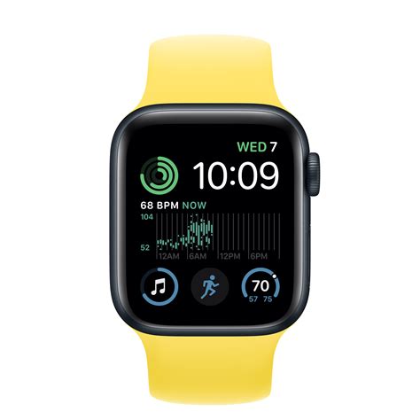 Apple Watch Se Gps 40mm Midnight Aluminium Case With Canary Yellow