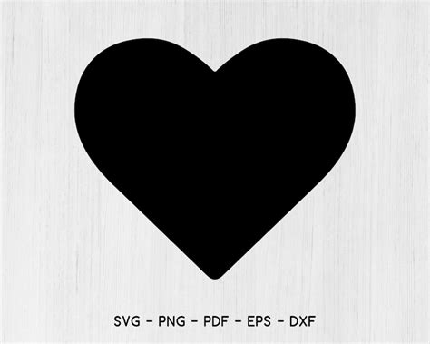 Heart Svg File Instant Download For Cricut Or Silhouette Heart Symbol