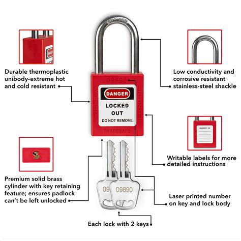 Buy Tradesafe Lockout Tagout Kit With Hasps Loto Tags Red Safety