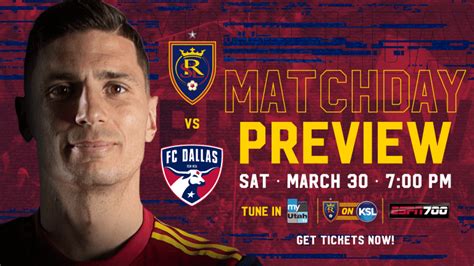 Rsl Returns To Rio Tinto Stadium Saturday To Host Fc Dallas Real Salt