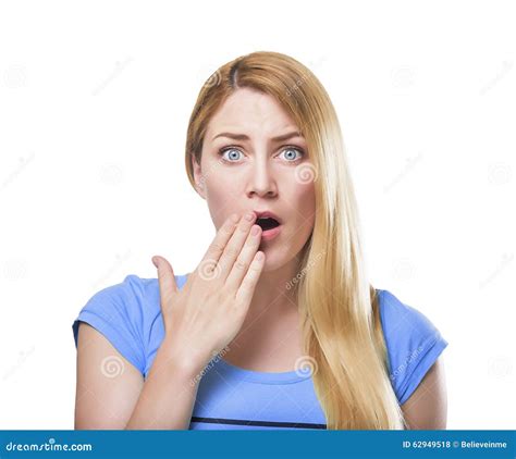 Shocked Blonde Lady Stock Photo Image Of Adult Emotional