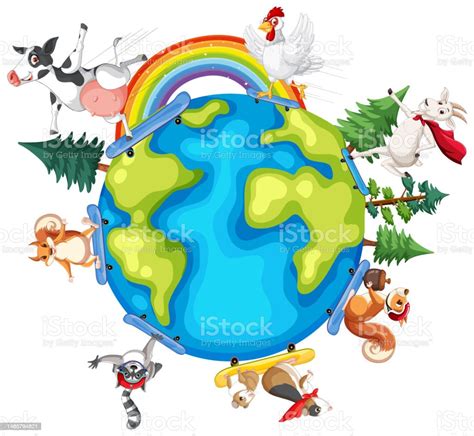 Animals On The Planet Earth Stock Illustration Download Image Now