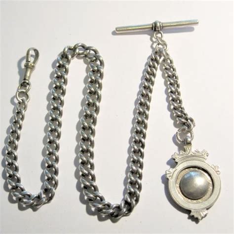 English Sterling Silver Pocket Watch Chain Watch Chains Ashton Blakey