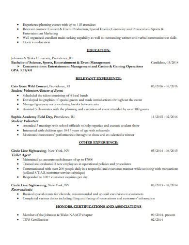 10 Hospitality Management Resume Templates In Pdf Doc