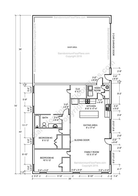 Draw yourself or order floor plans. barndominium floor plans 2 story, 4 bedroom, with shop ...