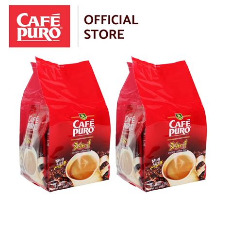Cafe Puro 3 In 1 Coffee 25g X 10 Sachets Bag Pack Of 2 Shopee