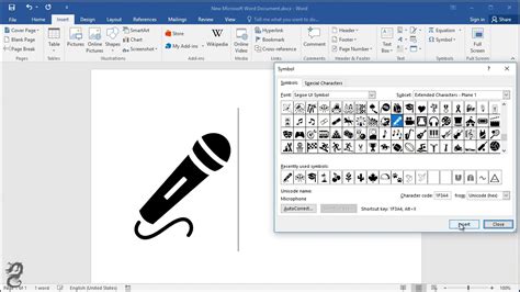 How To Insert Microphone Symbol In Word Youtube