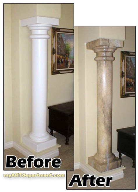 Hand Painted Faux Marble Pillars Gallery