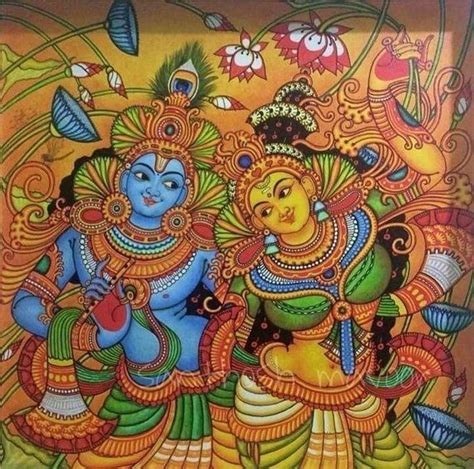 Pin By Anushri On Sri Radha Krishna Kerala Mural Painting Mural Art
