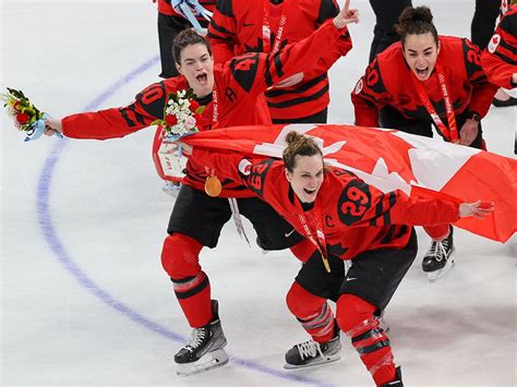 marie philip poulin and team canada win olympic hockey gold vs u s canoe