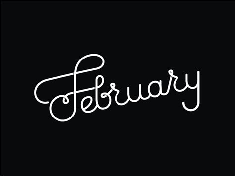 February February Calligraphy Lettering Calligraphy Letters