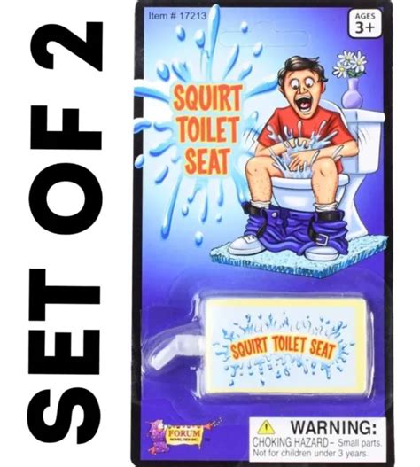 2 Toilet Seat Water Gun Squirt Prank Funny Practical Joke Bathroom Novelty Gag £884 Picclick Uk