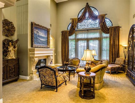 Arched Palladian Great Room Windows With Tableaux Faux