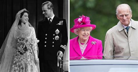Na de plechtigheid kreeg het echtpaar tijdens de tocht naar buckingham palace de felicitaties van het volk. Koningin Elizabeth II en Prins Philip zijn langer dan 70 ...