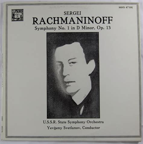 Sergei Rachmaninoff Yevgeny Svetlanov Ussr State Symphony