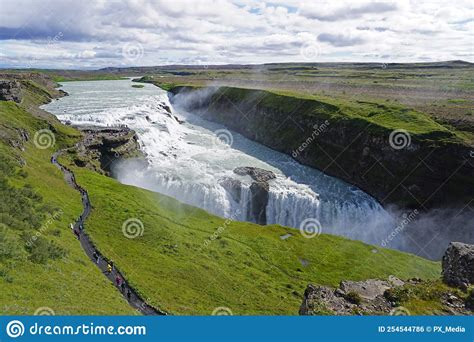 Gullfoss Cascade Waterfall In Iceland Stock Photo Image Of Cascade
